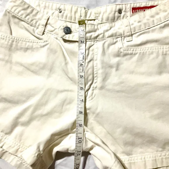 Union Bay Flat Front White Shorts Sz 7 - Picture 5 of 8